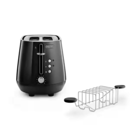 DELONGHI ECLETTICA BOLD BLACK TOASTER | CTY2103.BK